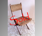 Ebert Wels small size cord chair, marked made in Yugoslavia.